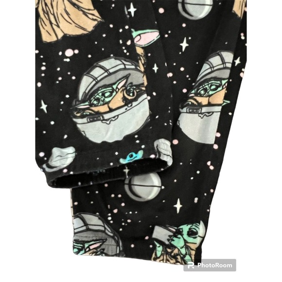 Star Wars Pajama Pants Womens XL Black Yoda All Over‎ Graphic Print Drawstring - Picture 5 of 8